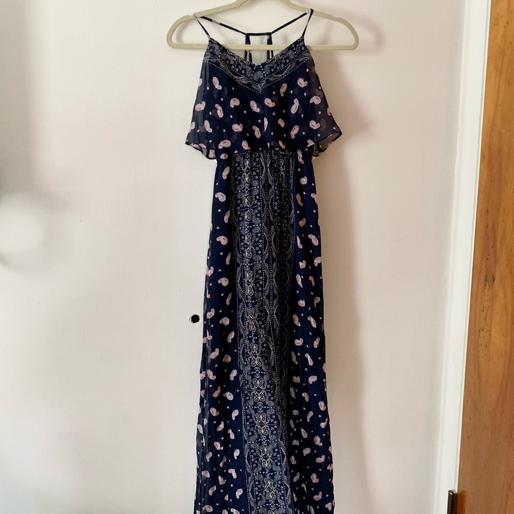 Princess Vera wang navy maxi dress